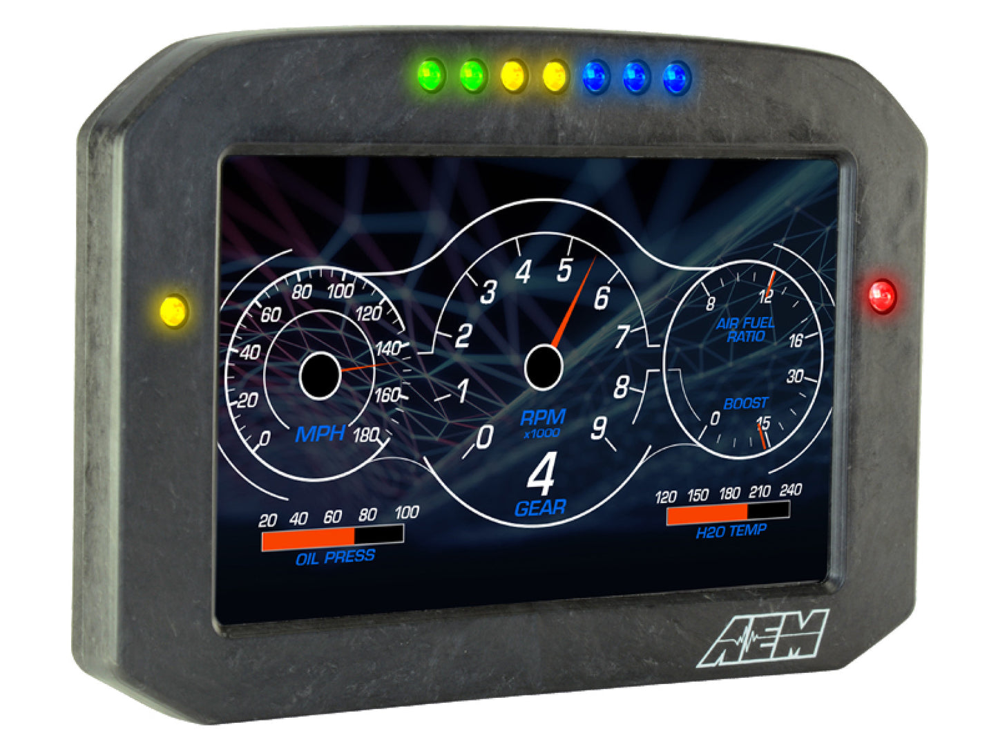 AEM CD-7 Carbon Flat Panel Digital Racing Dash Display - Logging / Non-GPS