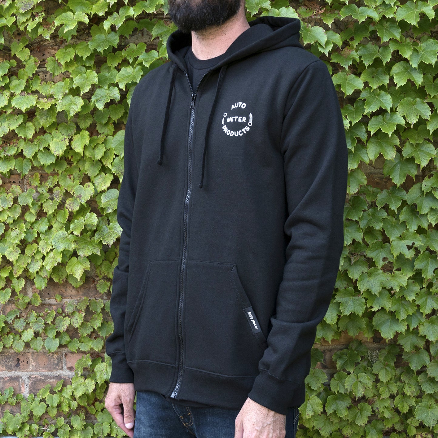 AutoMeter 0448XXL ZIP HOODIE, ADULT XXLARGE, BLACK, 'VINTAGE'