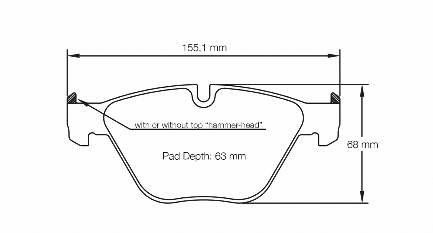 Pagid BMW 1 Series Coupe, M3 RST1 Front Brake Pads