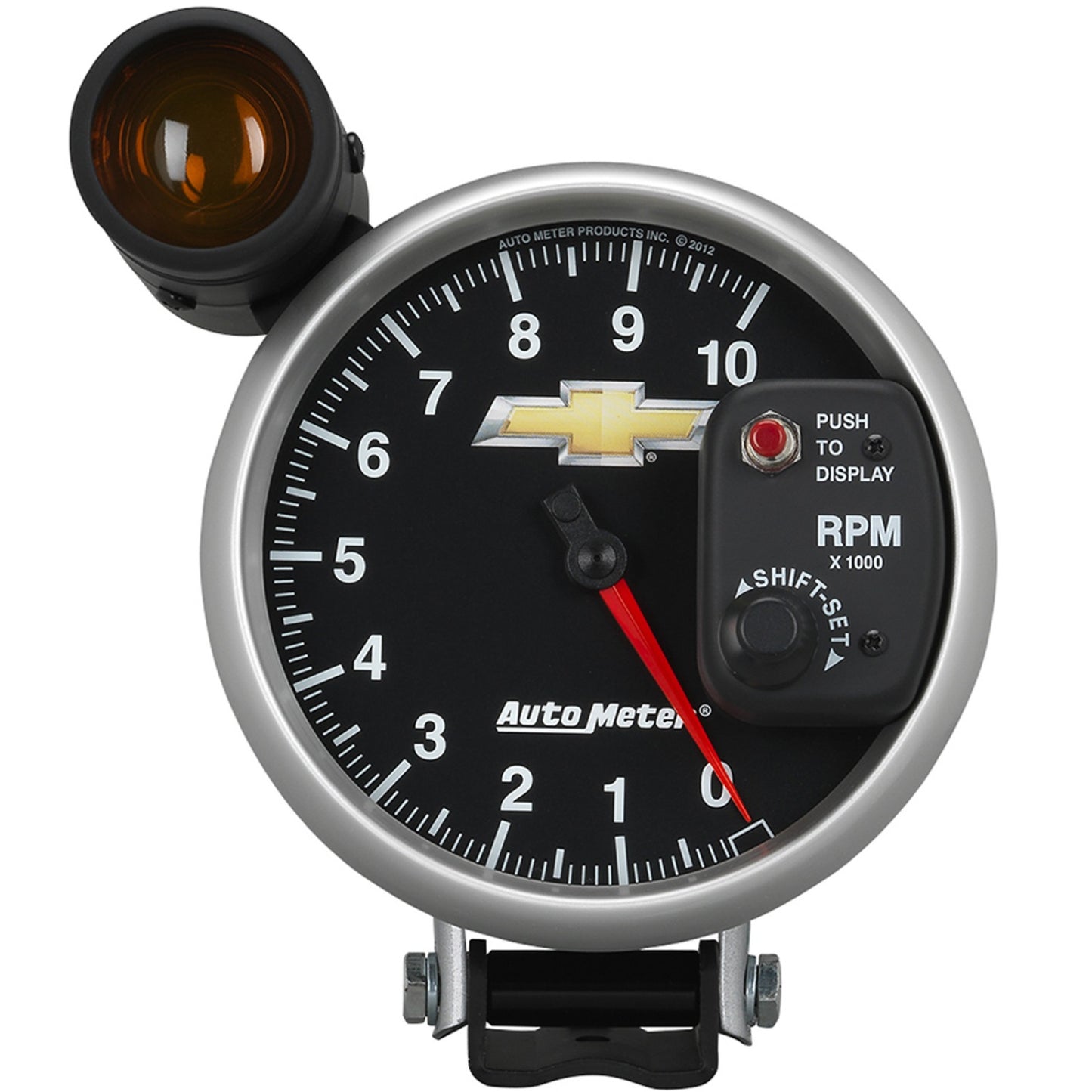 Autometer 5 in. TACHOMETER, 0-10,000 RPM, PEDESTAL W/ EXT. SHIFT-LITE, GM COPO CAMARO