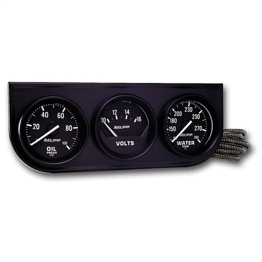 Autometer 2-1/16 in. VOLTMETER, 0-16V, SPEK-PRO, SILVER/CHROME