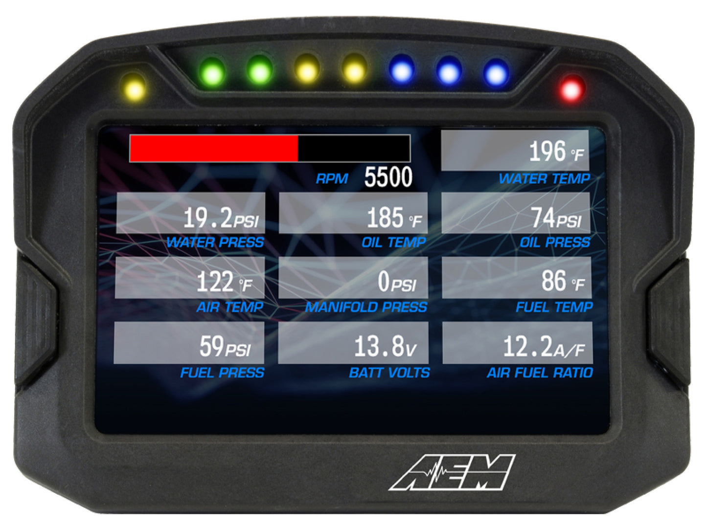 AEM CD-5 Carbon Digital Racing Logging and GPS Enabled Dash Display