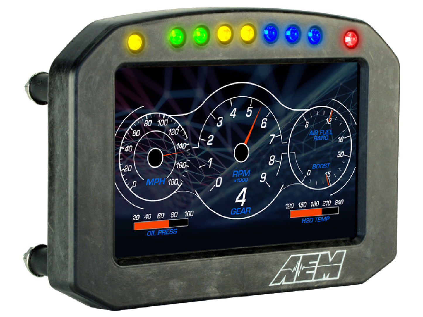 AEM CD-5 Carbon Flat Panel Digital Racing Dash Display - Logging / GPS Enabled