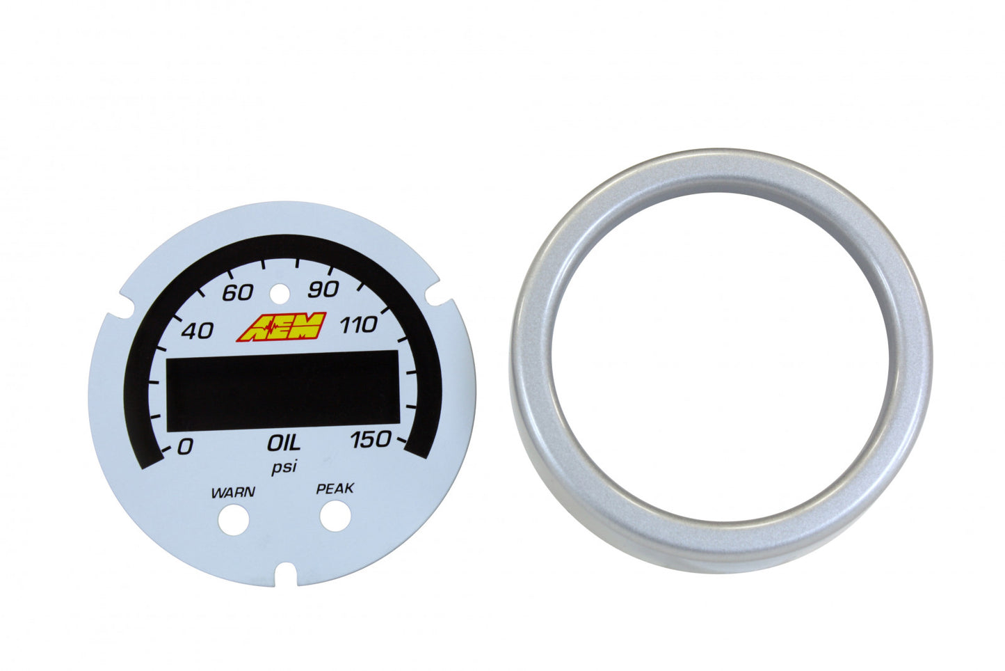 AEM X-Series Oil Pressure Gauge 0-150psi / 0-10bar Black Bezel & Black Faceplate