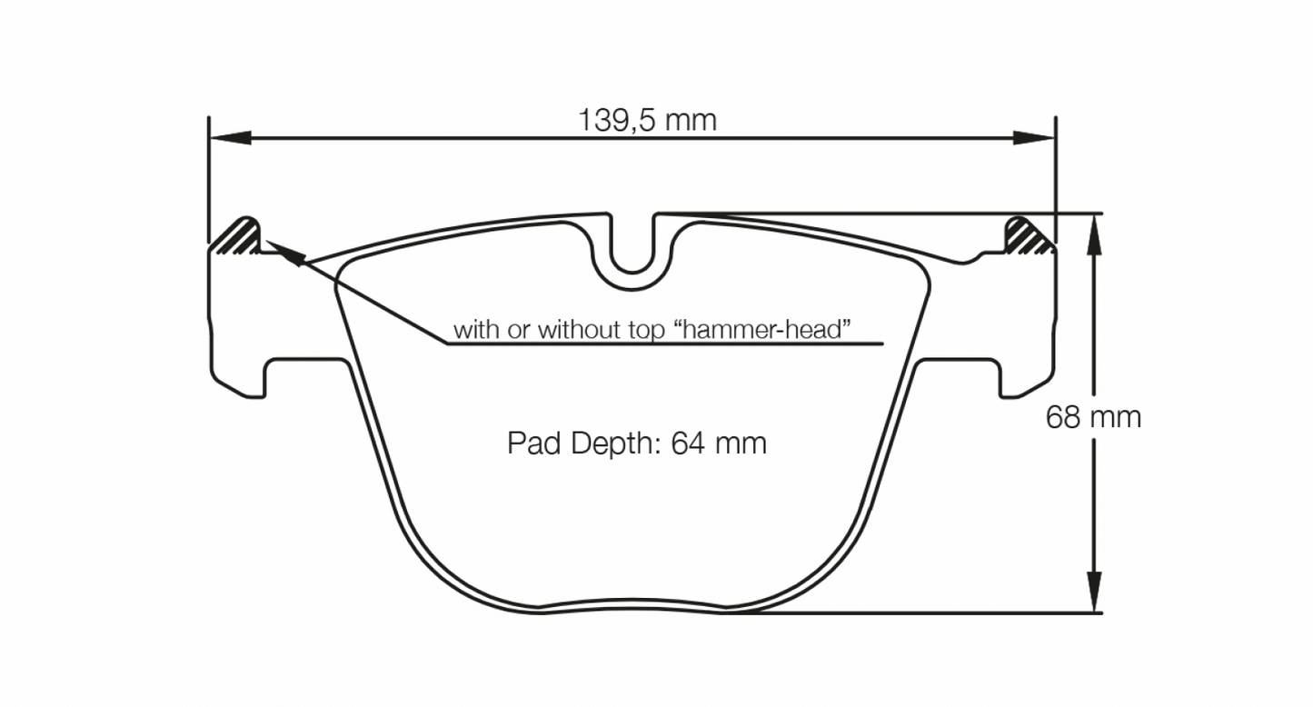 Pagid BMW M-series Brembo BBK Rear Brake Pads