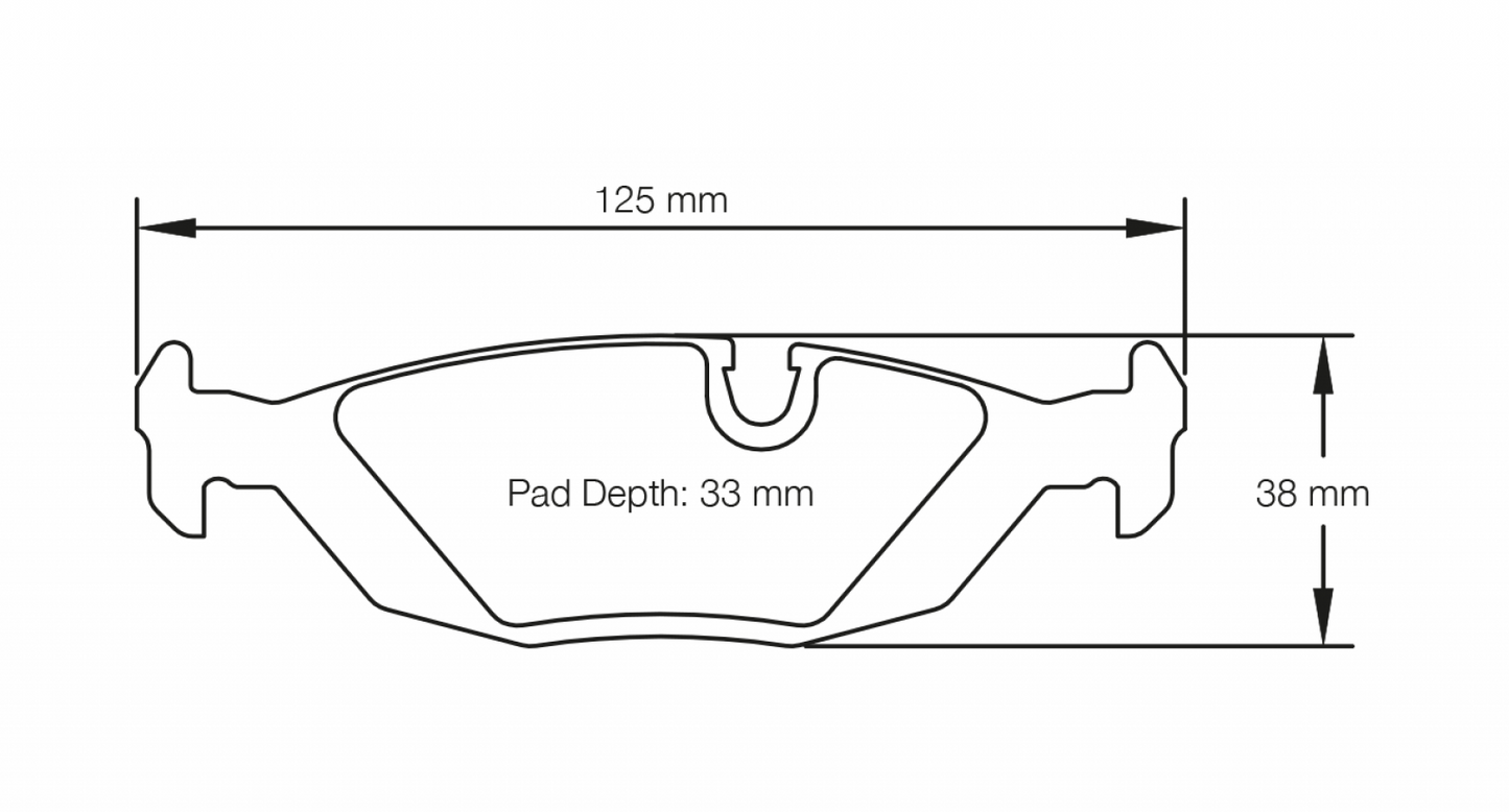 Pagid Racing BMW 318is - 3205i (E30) RSL19 Rear Brake Pads