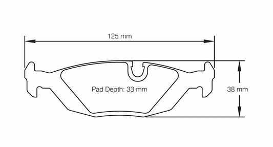 Pagid Racing BMW 318is - 3205i (E30) RSL19 Rear Brake Pads