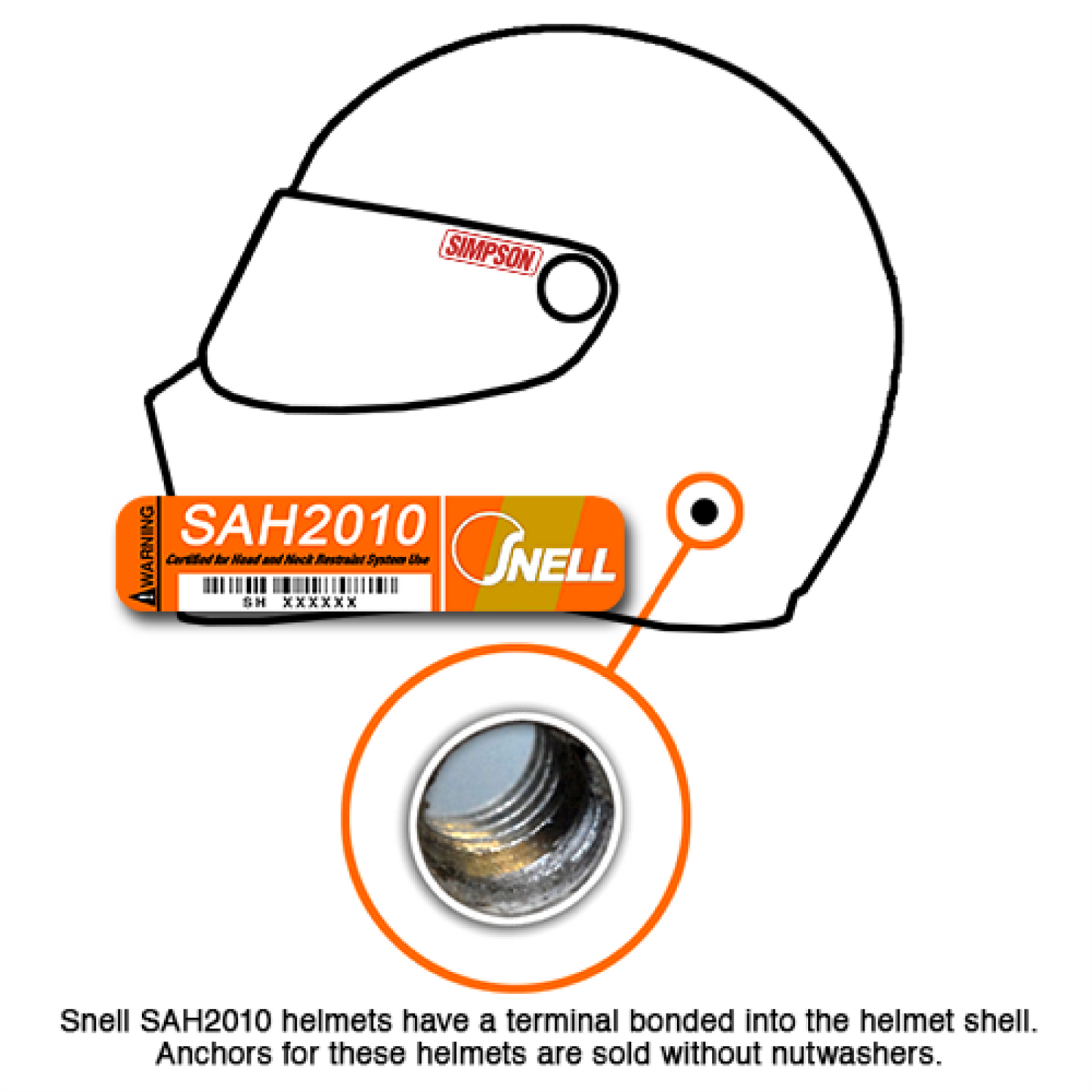 HANS Quick Click Anchor Attachment for SAH Helmets