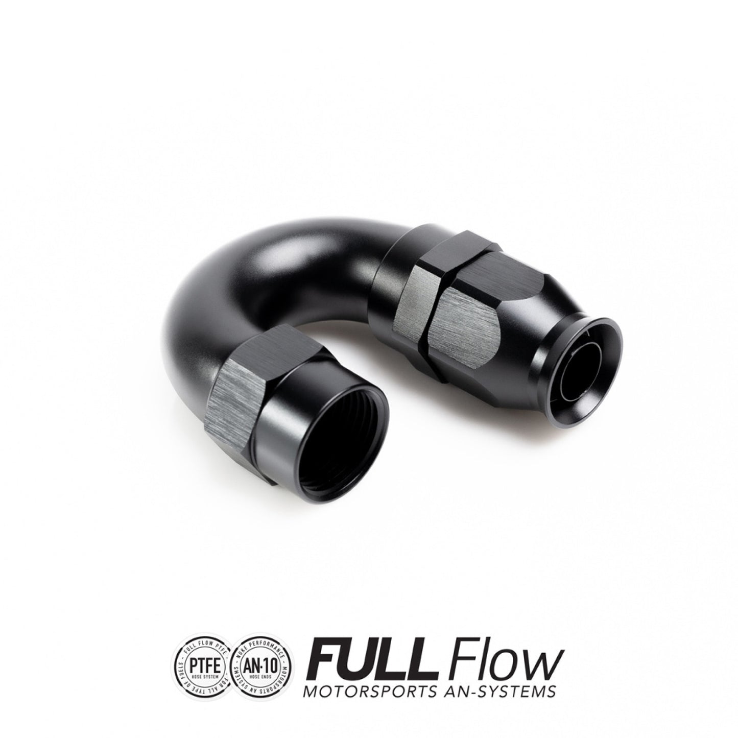 Nuke Performance Full Flow PTFE Hose End Fitting 180 Degree AN-10