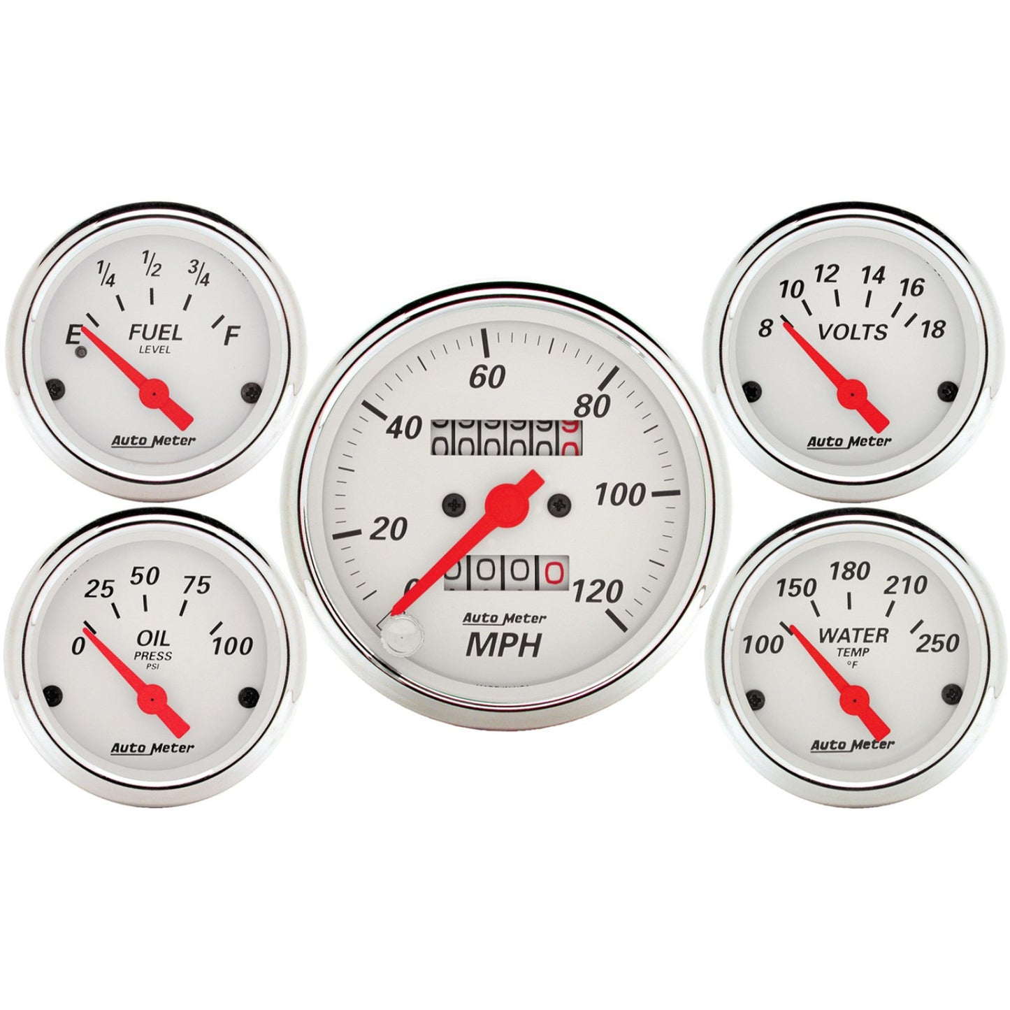 AutoMeter 5 in. IN-DASH TACHOMETER, 0-6,000 RPM, MARINE SILVER ULTRA-LITE