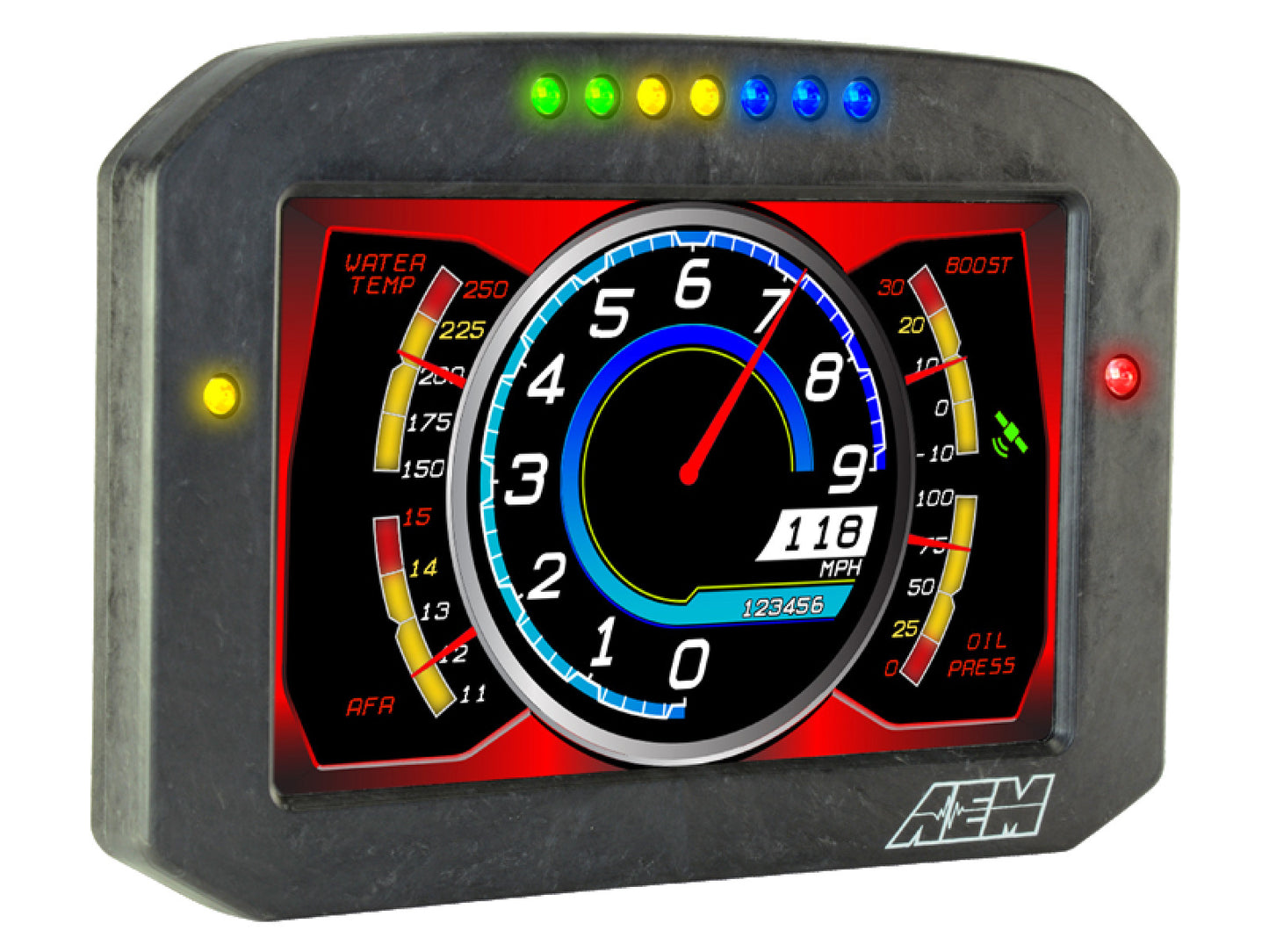 AEM CD-7 Carbon Flat Panel Digital Racing Dash Display - Non-Logging / Non-GPS