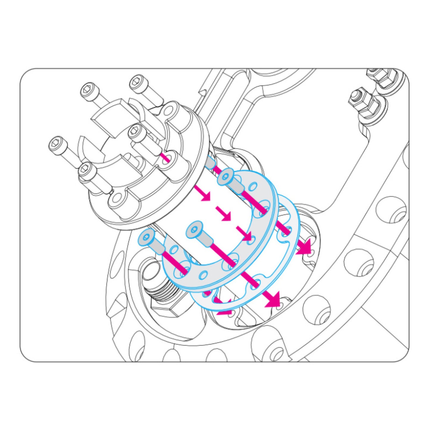 Nuke Performance Fuel level sender - Pattern adapter plate