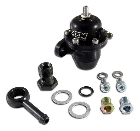 AEM Adjustable Fuel Pressure Regulator Acura & Honda 90 Degree Inline