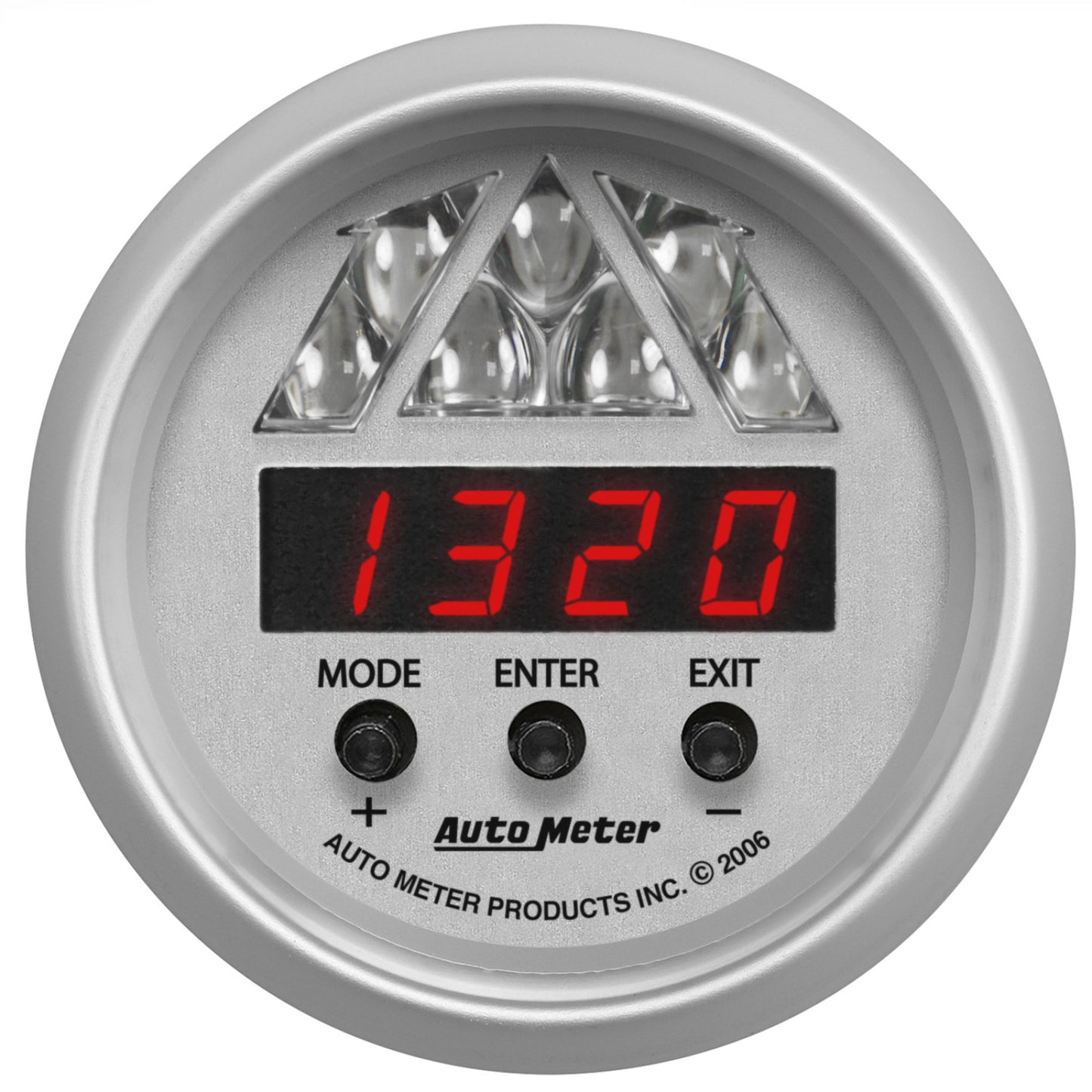 Autometer 2-1/16 in. VOLTMETER, 0-16V, SPEK-PRO, BLACK/CHROME