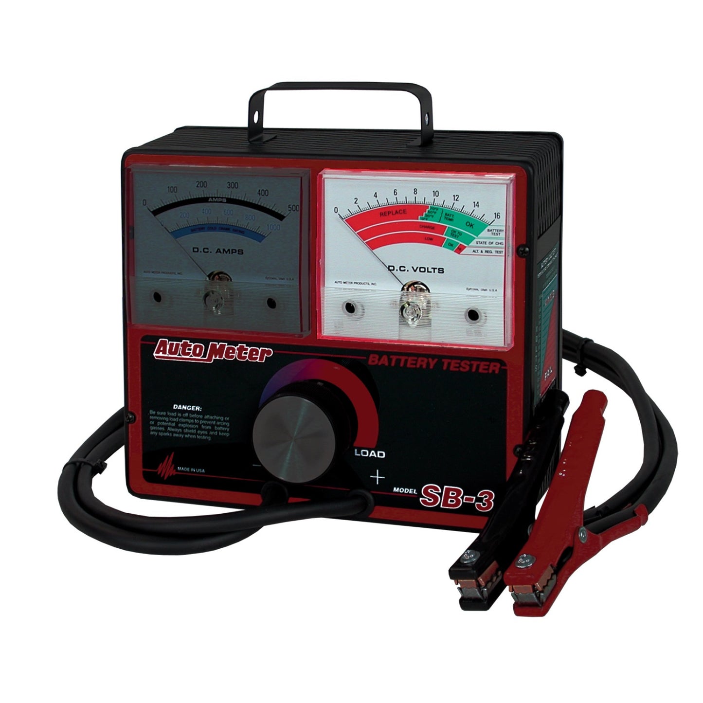 AutoMeter SB-3 BATTERY TESTER, 500 AMP FOR 12 VOLT SYSTEMS