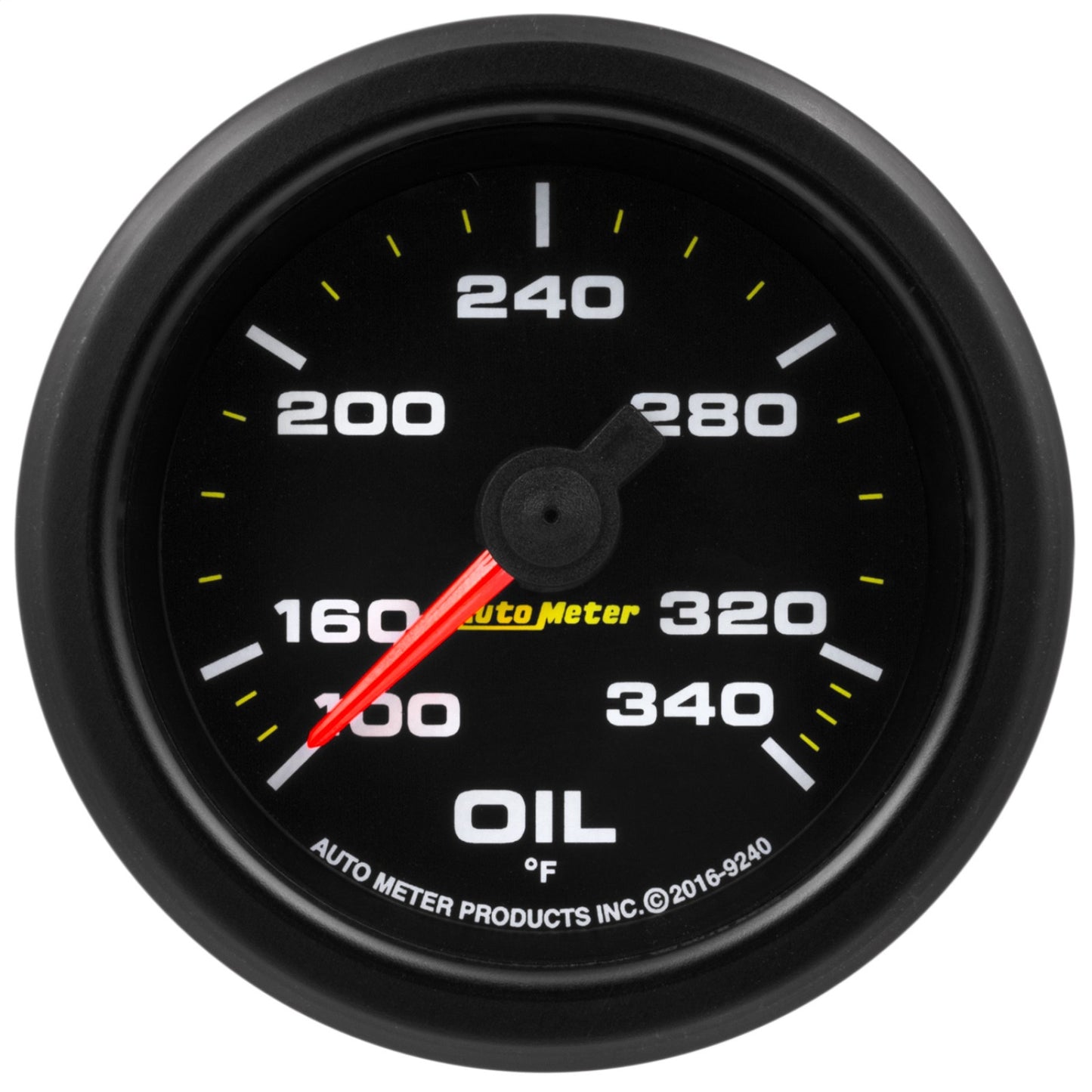 Autometer 2 1/16 in. , OIL TEMP, 340Farinihieht, STEPPER MOTOR W/PEAK & WARN, EXTREME ENVIRONMENT