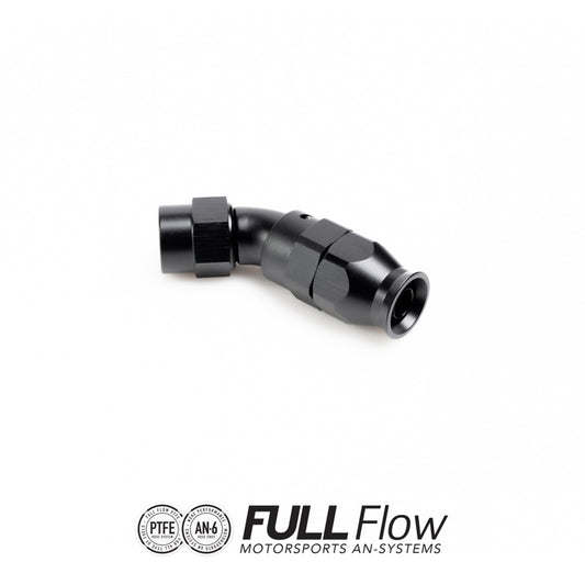 Nuke Performance Full Flow PTFE Hose End Fitting 45 Degree AN-6