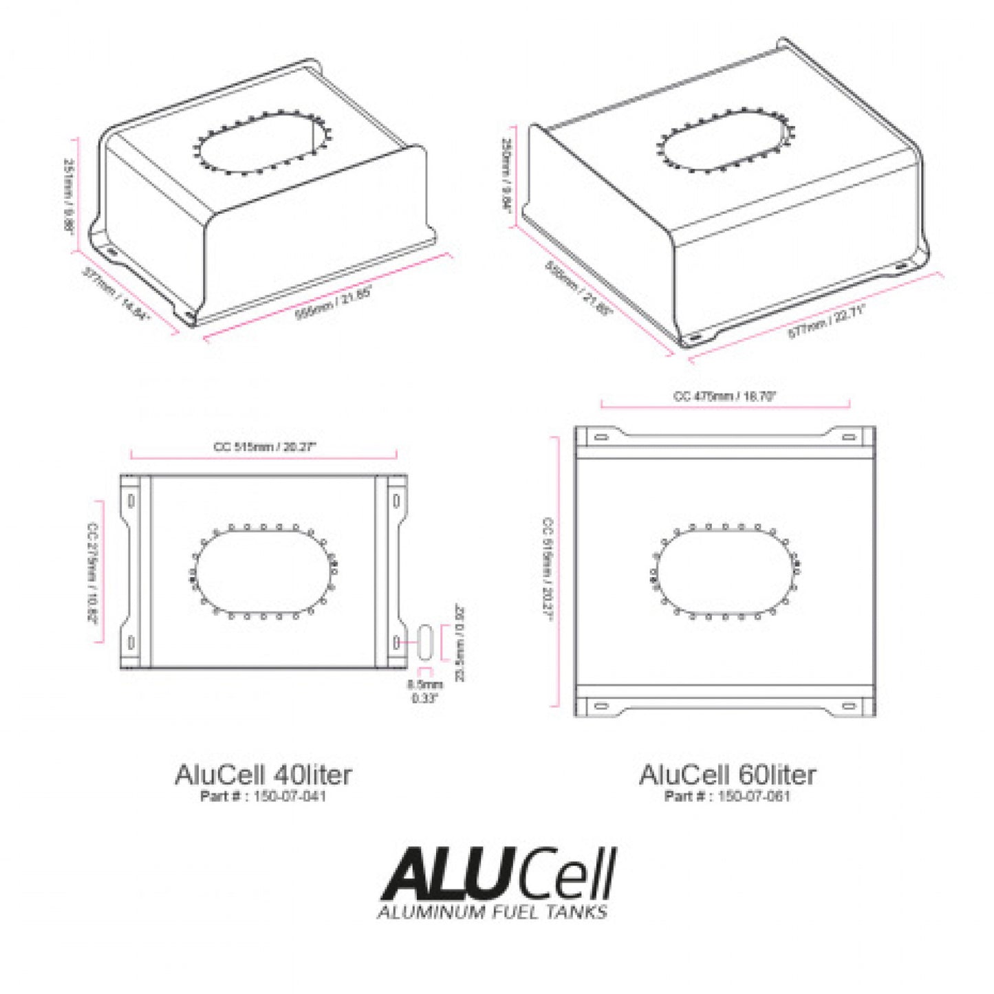 Nuke Performance AluCell Fuel Tank 60 Liter with Nuke Performance CFC Unit