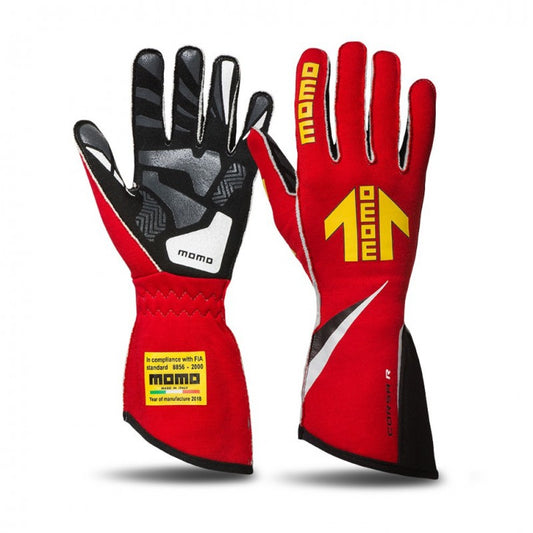 Momo Corsa R Red Racing Gloves Size 8