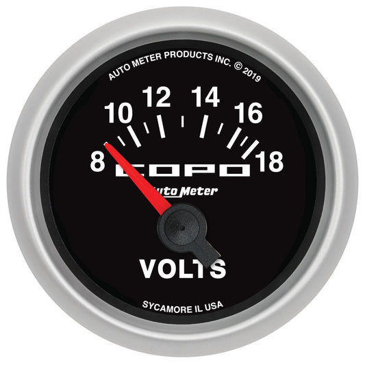 Autometer 2-1/16in VOLTMETER, 18V, ELECTRIC, COPO