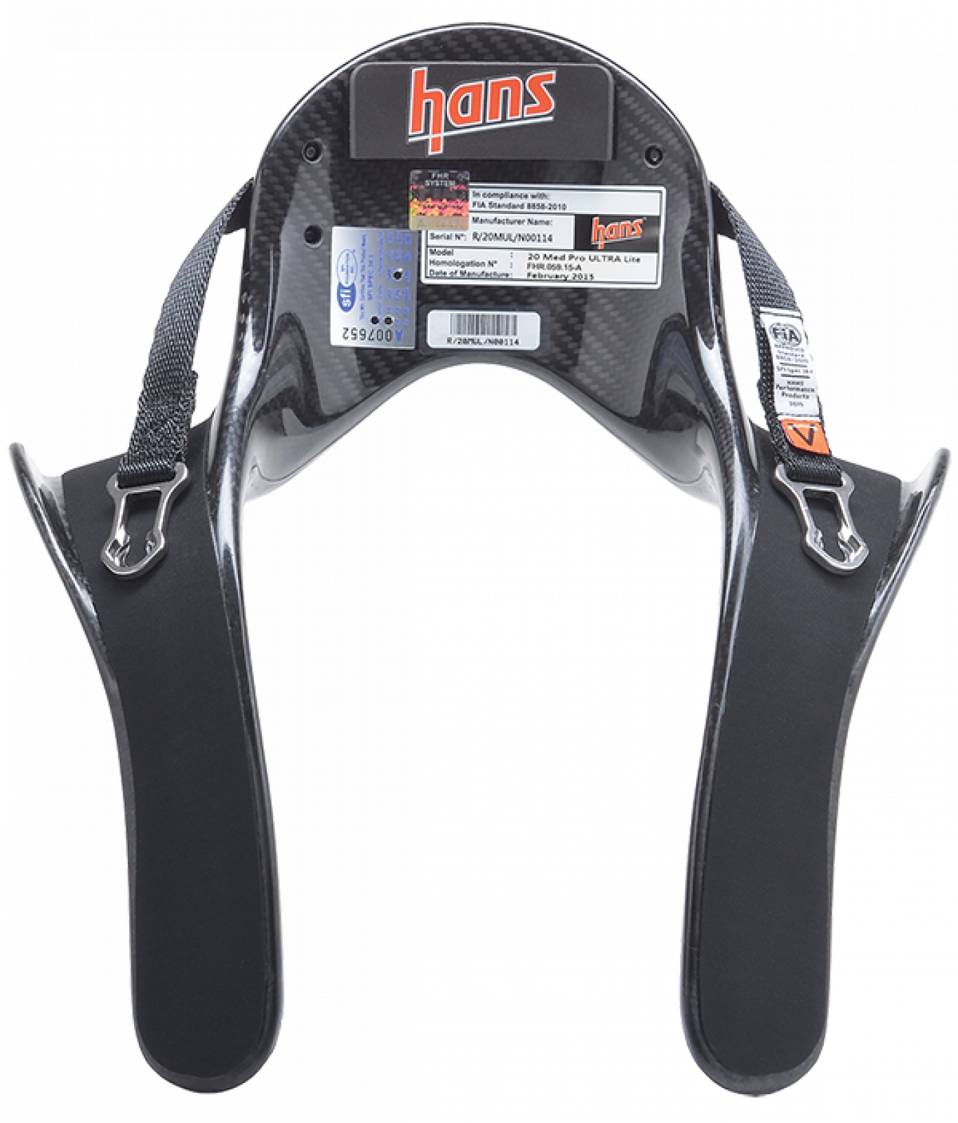 HANS Device Pro Ultra Lite Head & Neck Restraint Post Anchors Large 20 Degrees