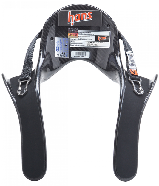 HANS Device Pro Ultra Lite Head & Neck Restraint Post Anchor Medium 30 Degrees SFI ONLY