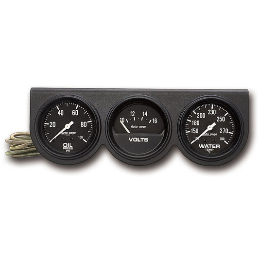 Autometer 2-1/16 in. VOLTMETER, 0-16V, SPEK-PRO, SILVER/CHROME