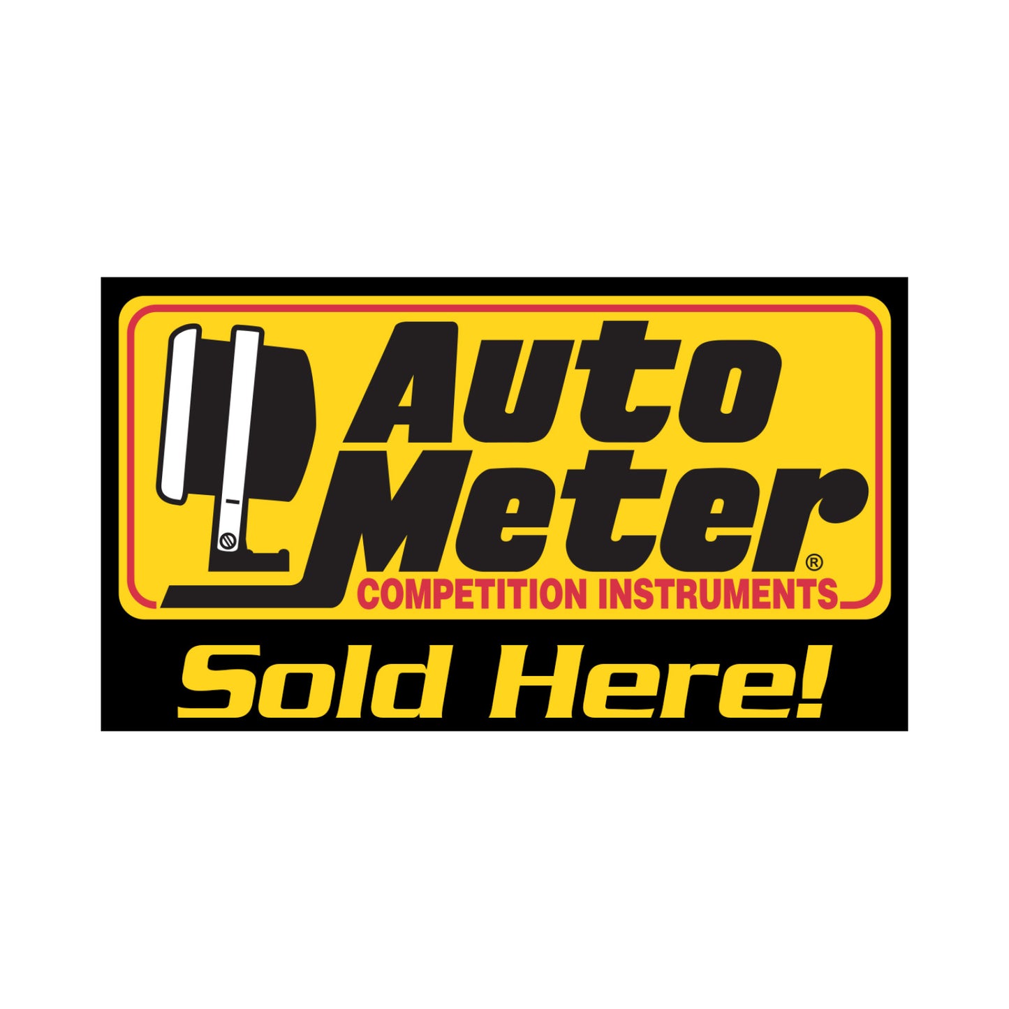 AutoMeter 0248 WINDOW CLING, STORE FRONT (8"X4.5"), 'AUTOMETER SOLD HERE'