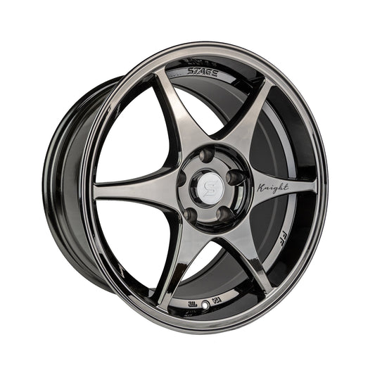 Stage Wheels Knight 17x8 +10mm 5x114.3 CB: 73.1 Color: Black Chrome