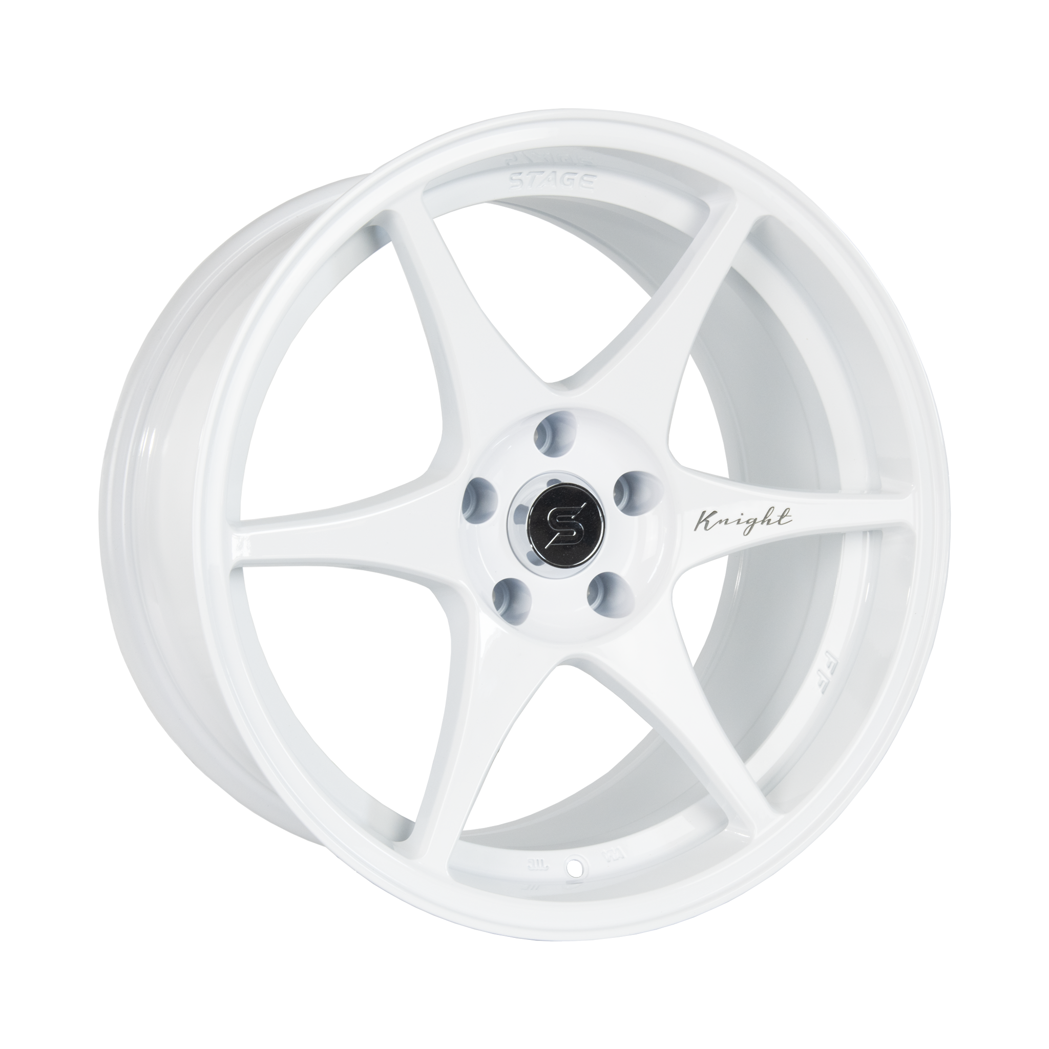 Stage Wheels Knight 18x10.5 +15mm 5x114.3 CB: 73.1 Color: White ...